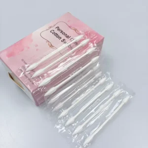 Double Pointed Makeup Cotton Swabs Individually Wrapped Paper Handle Buds for Nail Art Jewelry & Precision Makeup