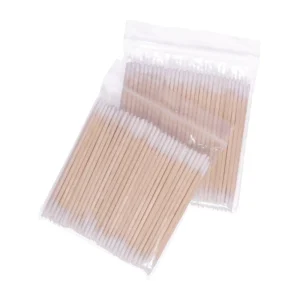 Double Side Wood Sticks Cotton Swab Soft Ears Cleaning Cosmetic Buds Permanent Care Mini Disposable Makeup