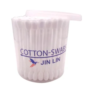Double Spiral Head Cotton Swabs Round Cup with Plastic Handle Personal Care Plastic Stick