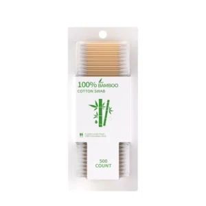 Double Tipped Bamboo Cotton Swabs Absorbent Cotton Buds 7.5cm Boxed 500 Pieces for Ear Cleaning Home Use Everyday Cosmetic