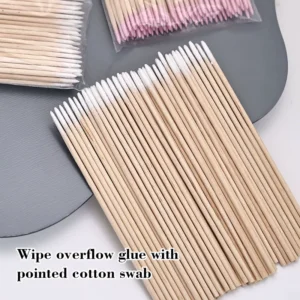 Double Tipped Fine Point Cotton Swabs Precision Manicure Microblading Cleaning Sticks for Polish Gel Corrections