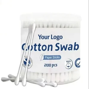 Double ended Paper Stick Cotton Swabs for Travel and Personal Hygiene