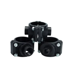 Drip Irrigation System HDPE Fittings Saddle Clamp Pipe Fitting Black Plastic Saddle Clamp for Pe Pipe