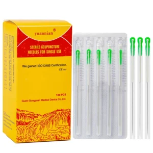 Dry Needling Manufacturer Silver Handle Sterile Acupuncture Needles with Tube for Single Use