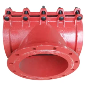 Ductile Iron Pipe Fitting Tapping Saddle with Flange Branch for DI CI PE PVC HDPE Pipe