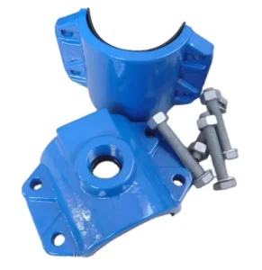 Ductile Iron Saddle Clamp for PVC Pipe with Outlet Painting Surface ISO2531 Standard Water Supply and Drainage Systems