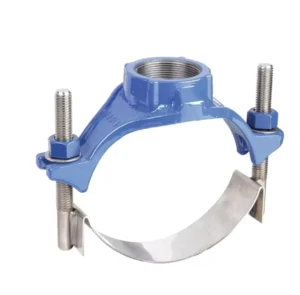 Ductile Iron Tapping Saddle Low Pressure Band Strapped DI Steel Pipe Saddles PE PVC Iron Saddle Water Supply Drainage Systems