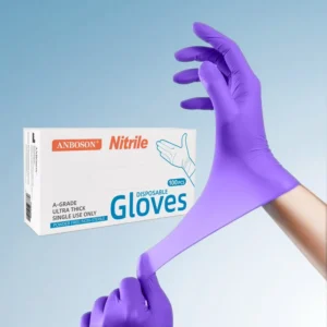 Durable Comfort Purple Thick Eco Friendly Disposable Nitrile Gloves Waterproof Powder Free Latex Free for Salon Spa All Day