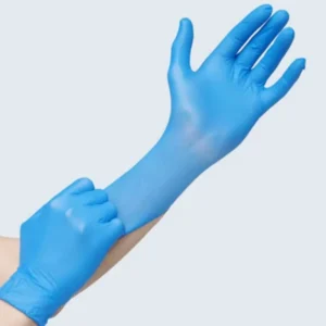 Durable Disposable Blue Nitrile Gloves 4 6mil Thick Fingertips Textured Waterproof Powder Free Latex Medical Household
