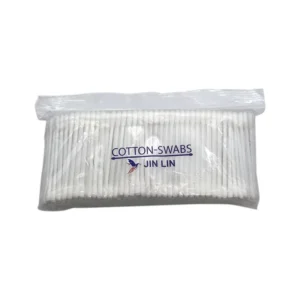 Durable Eco Friendly Plastic Stick Cotton Swabs Soft Double Round Tip for Lint Free Daily Cleaning