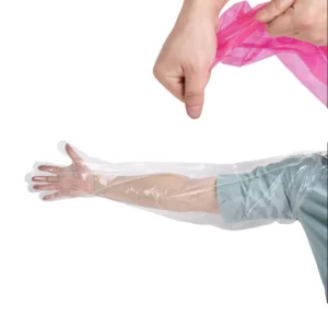 Durable Medical Grade Material Long Arm Gloves 90CM Extra Long Arm Veterinary Disposable Insemination Gloves for Livestock Farm