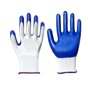 Durable Nitrile Textured Safety Gloves for Construction Site Work Breathable Comfortable Waterproof Oil Proof