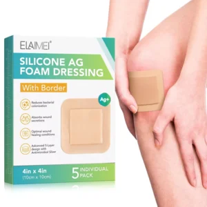 ELAIMEI Hospital Biological Absorbable Wound Care Dressings Table self Adhesive Silicone Silver Ion Foam Wound Dressing