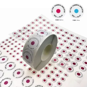 EO GAS Manual Round White Chemical Indicator Label Self Adhesive Sticker for Sterilization