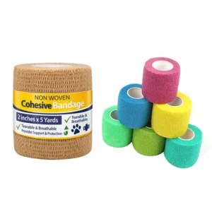 EONBON Horse Leg Bandage Wrap Non Woven Elastic Cohesive Bandage Flexible and Easy Tear Self Adhesive Non Woven Cohesive Bandage