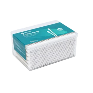 Ear Bud for Baby Sticks Pointed Round Tip Cotton Bud 300pcs Paper Stick Cotton Swab with Square Box