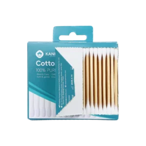 Ear Clean Cotton Bud 100pcs Bamboo Stick Cotton Swab with Side opening Paper Box