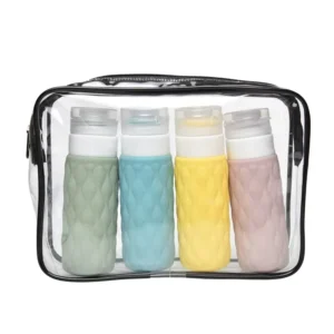 Easy Wash Portable Silicone Shampoo Travel Bottle Kit Outdoor Travel Water Bottle 100ml 4pcs Set Travel Bottles