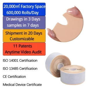 Easy to Tear Shock Absorption High Elastic Breathable Sponge Cohesive Warp Foam Self adhesive Bandage for Sports Finger Protect