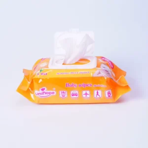 Eco Friendly Baby Wipes with Aloe Vera 120 Pieces Per Bag Non Woven Fabric pH 5.5 Antibacterial & Extra Soft