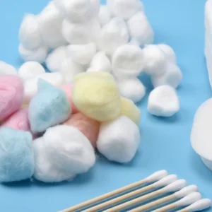 Eco Friendly Bamboo Cotton Buds White Double Tip Swabs in Canister for Daily Cleaning