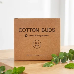 Eco Friendly Bamboo Cotton Swabs 100PCS Double Head Ear Cleaning CE ISO Certification Convenient for Hygiene