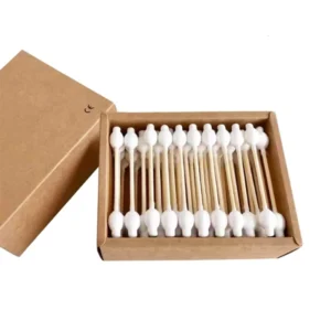 Eco Friendly Biodegradable Bamboo Cotton Swabs for Sensitive Skin Bamboo Cotton Swabs With Double Ended Tips Bulk