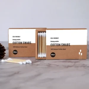 Eco Friendly Disposable Bamboo & Cotton Cotton Swabs Personal Care Organic Q Tip