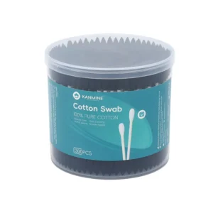 Eco Friendly Double Pointed Tip Cotton Swab 300pcs Paper Stick Cotton Bud with pp Box for Ear Cleaning Makeup
