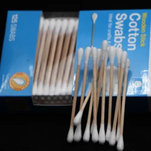 Eco Friendly Double-headed 100% Sterility Ear Cleaning 400Pcs Bamboo Sticks Cotton Swab With Bags