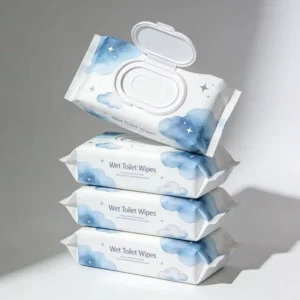 Eco Friendly Flushable Antibacterial Non Woven Material Cleaning Wet Toilet Wipes Sanitary for Effective Cleansing