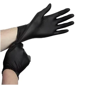 Eco Friendly Kitchen Gloves Disposable Black Nitrile PET Food Waterproof Oil Resistant for Clean Food Handling