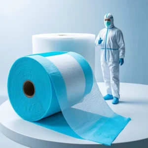 Eco Friendly & Waterproof Hydrophobic Microporous Nonwoven Fabric Breathable Medical Fabric for Lab Coats Non Woven Suppliers