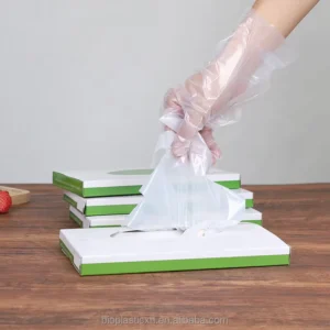 Eco friendly Factory Disposable Mitts PLA Biodegradable Compostable Heavy Duty Gloves for Food Grocery Sizes S M L XL
