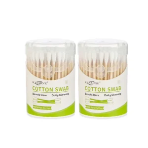 Eco friendly Multi Purpose 100pcs Bamboo Cotton Swabs with Cotton Tips for Skincare and Electronics Cleaning