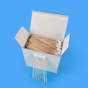 Eco friendly Recyclable Reusable Large Cotton Swab Sticks Natural Qtips Custom Logo ISO Certified 15cm