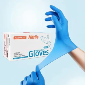 Economical Value Pack Blue Disposable Nitrile Gloves Powder Free and Waterproof for Daily Home Cleaning Hygiene Protection