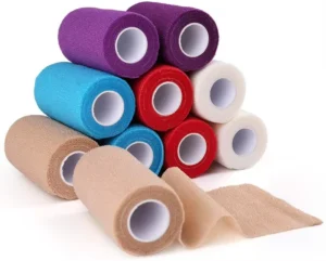 Elastic Adhesive Sports Wrap 12pcs Box Self Stick Sports Bandage Wraps Stretch Bandages