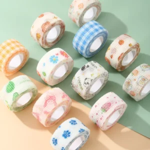 Elastic Non woven Fabric Finger protection Cohesive Bandage with logo