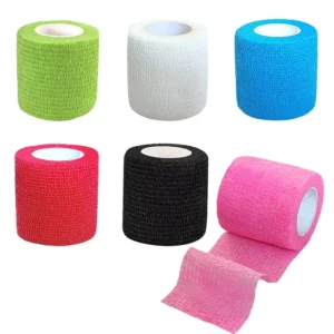 Elastic Self Adhesive Bandage Bulk Breathable Athletic Tape Cohesive Bandage Adhesive Wrap Roll for Sports Wrist Ankle