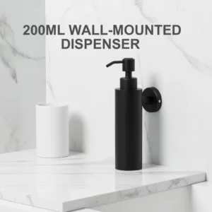 Empty Shampoo Bottle Hand Wash Liquid Black Stainless Steel Soap Dispenser Bottle Bathroom Shower Kitchen Shampoo Replace