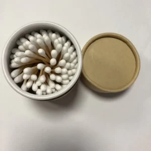 Environmental Cotton Swabs Cotton Buds with Bamboo Stick in Paper Box Without Any Plastic