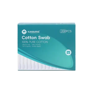 Environmentally Friendly Pointed Round Tip Cotton Bud 200pcs Bamboo Stick Cotton Swab with Drawer Paper Box