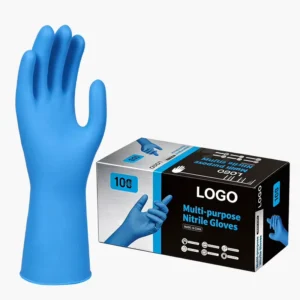 Extended 12 Inches Nitrile Gloves Cuff Medium 12mil Disposable Powder Free Food Cleaning Blue Nitrile Gloves