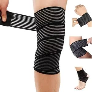 Extra Long Elastic Knee Wrap Compression Bandage Brace Support for Legs Plantar Fasciitis Stabilising Ligaments Joint Pain