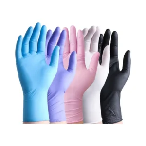 F013 Medical Disposable Nitrile Powder Free Hand Gloves 100pcs Anti Slip Touch Screen Puncture Resistant