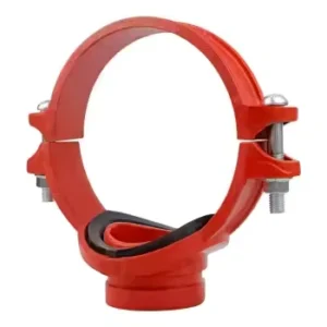 FM Approved Polished Ductile Iron Welding Saddle Clamp Mechanical Tapping Saddle for Fire Sprinkler System