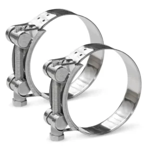 Factory 304 Stainless Steel 5 Inch Heavy Duty T Bolt Pipe Clamp European Style Hydraulic Single Bolt Hose Clamps