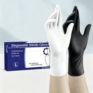 Factory 4mil Powder Free Disposable Nitrile Work Gloves 28cm Non Sterile Food Service Industrial Safety Pet Care