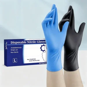 Factory 4mil Powder Free Disposable Nitrile Work Gloves 28cm Non Sterile for Food Service Industrial Safety Pet Care